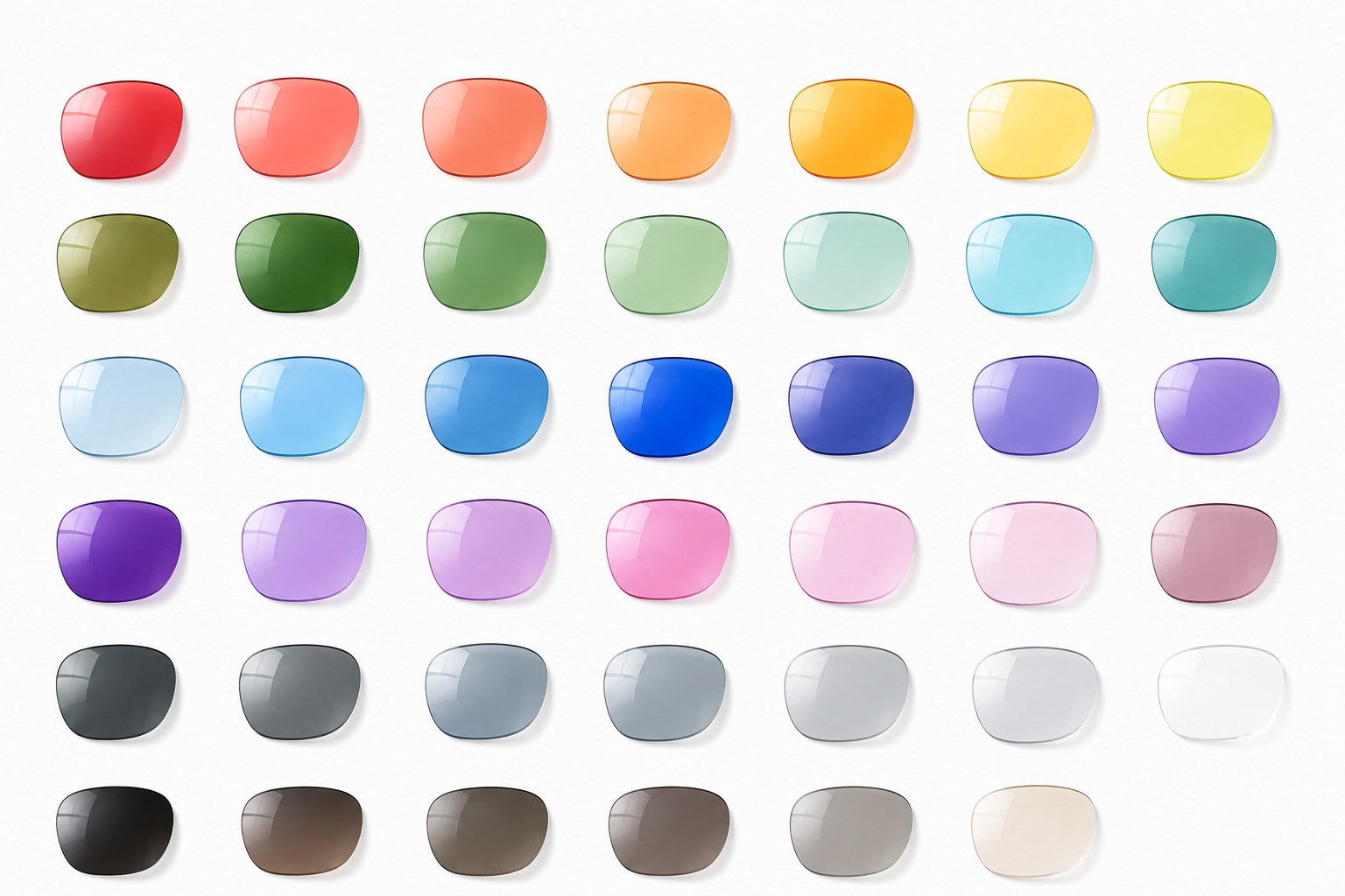 Examples of lens colours