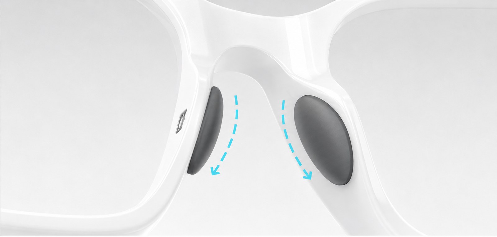 The MYSK liquid-silicone air-cushion nose pads, available in two heights