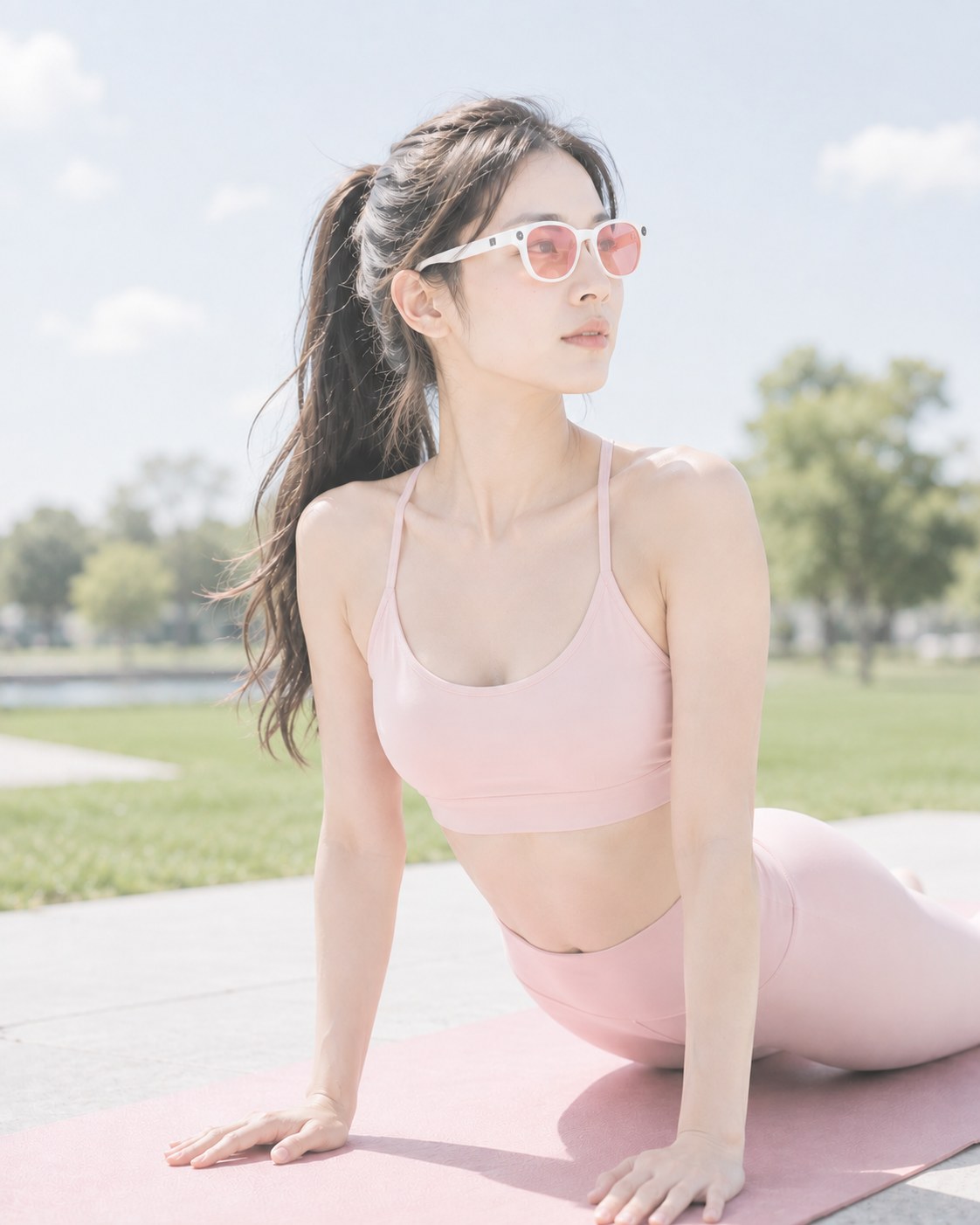 Wearing the MYSK outdoors during exercise